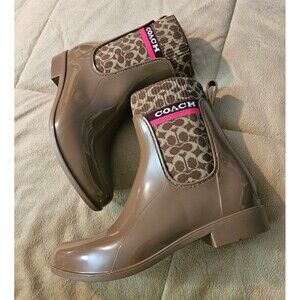 Coach rain boots sz 8